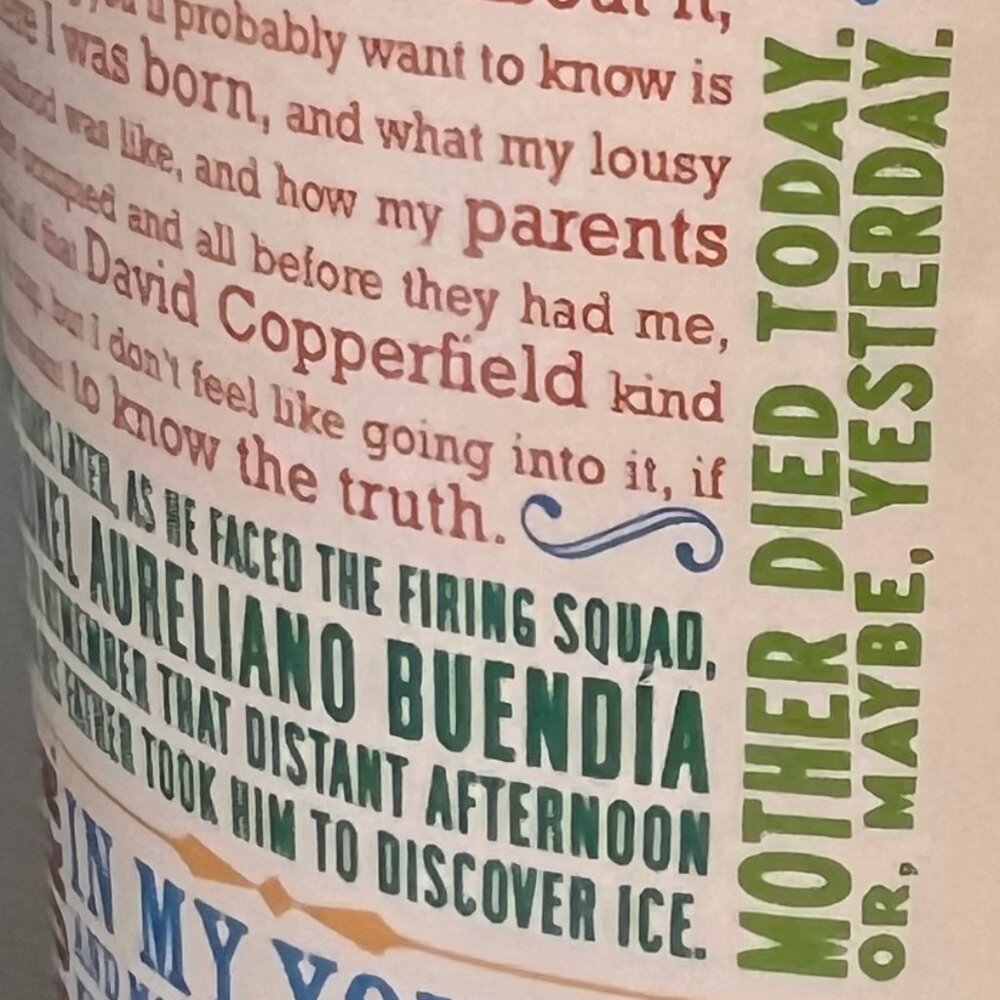 The Unemployed Philosophers Guild “FIRST LINES OF LITERATURE” Quotes Mug ~ Books - Picture 13 of 16
